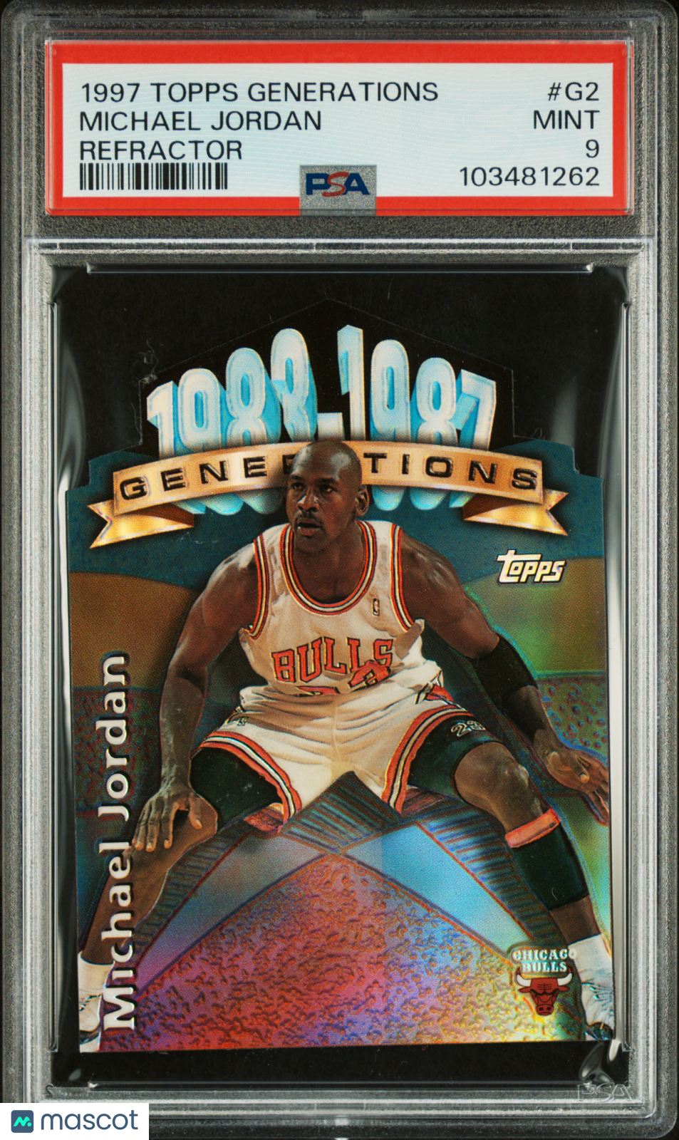 1997 Topps Generations Michael Jordan #G2 Refractor PSA 9