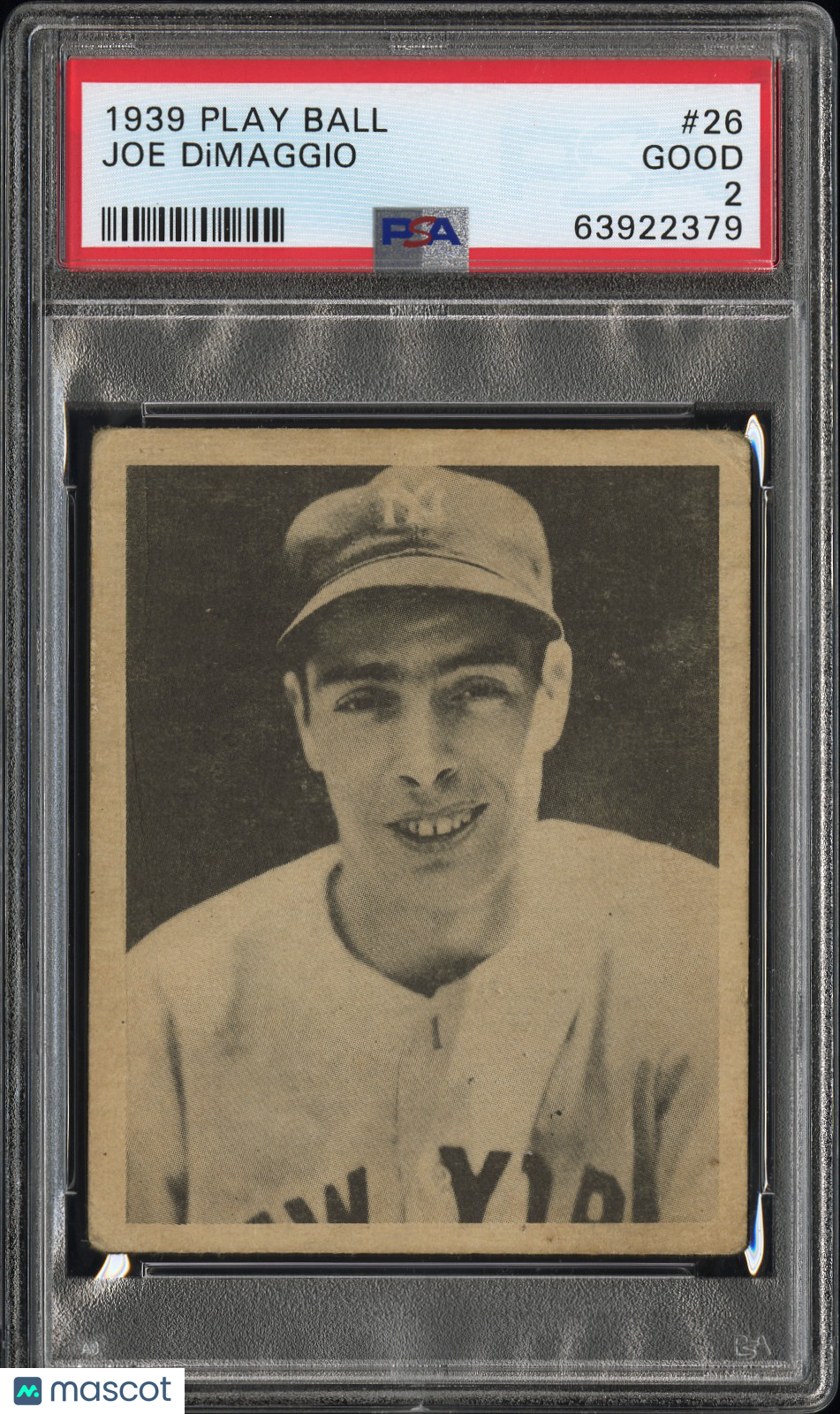 1939 Play Ball Joe Dimaggio #26 PSA 2