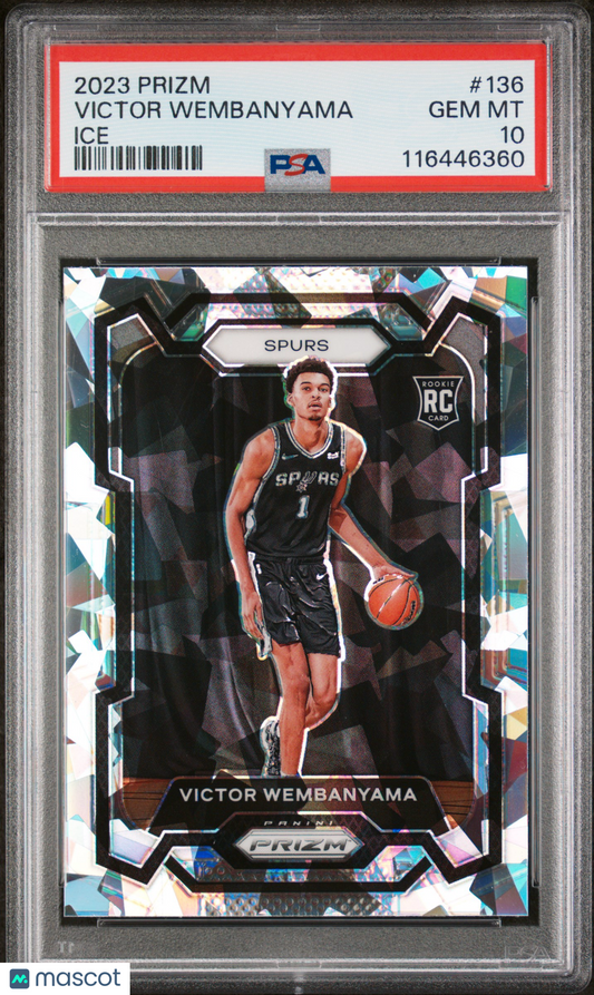 2023 Panini Prizm Victor Wembanyama #136 Ice PSA 10