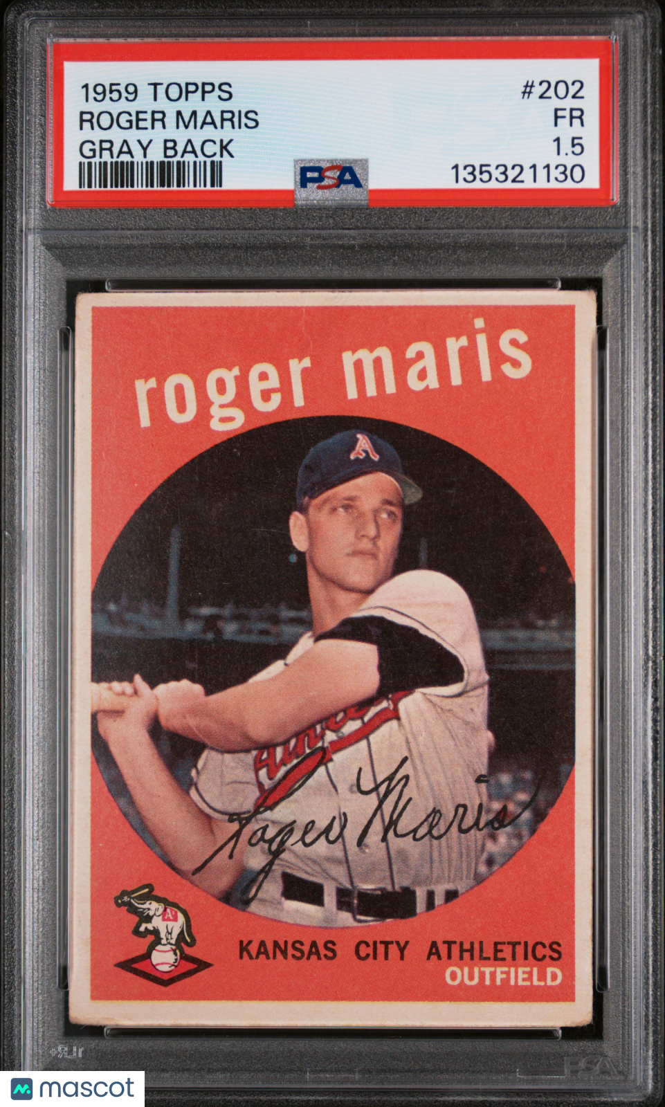 1959 Topps Roger Maris #202 Gray Back PSA 1.5
