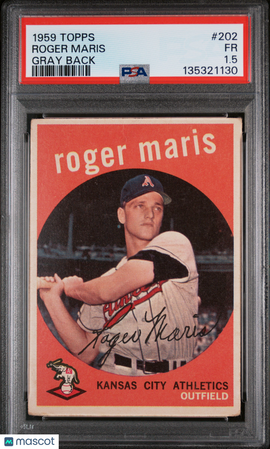 1959 Topps Roger Maris #202 Gray Back PSA 1.5