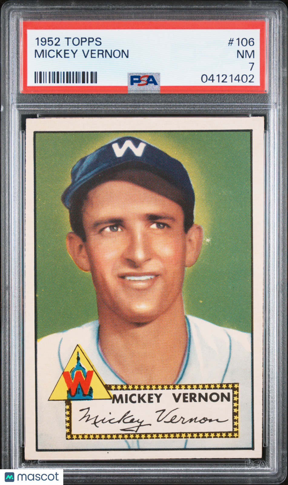 1952 Topps Mickey Vernon #106 PSA 7