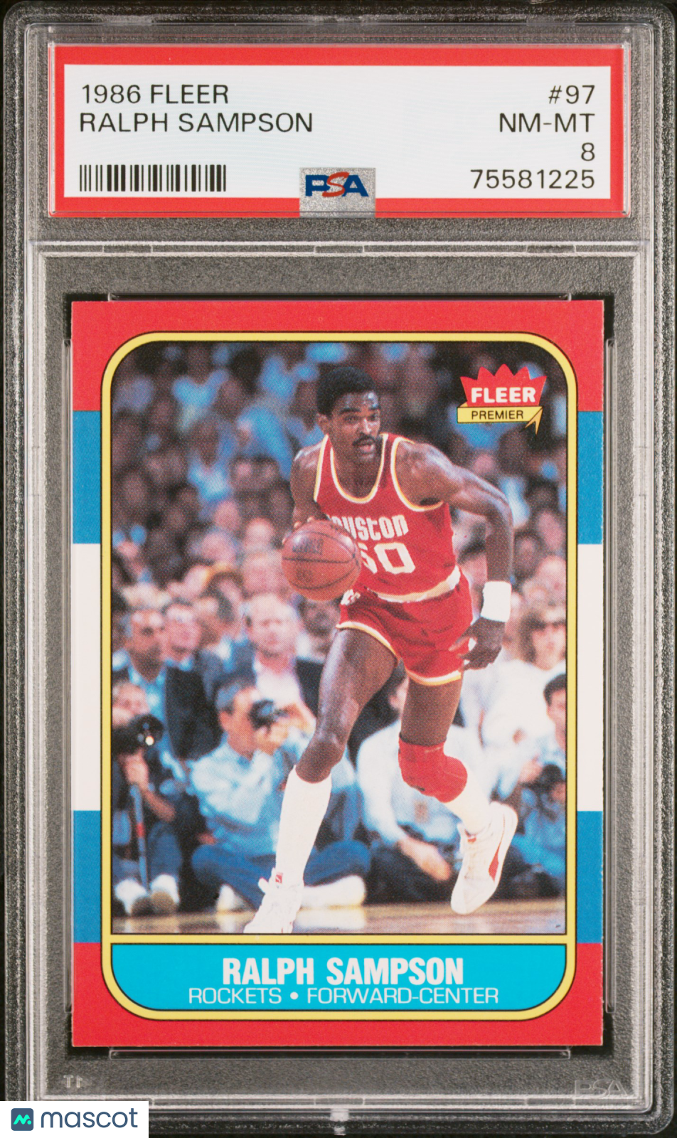 1986 Fleer Ralph Sampson #97 PSA 8