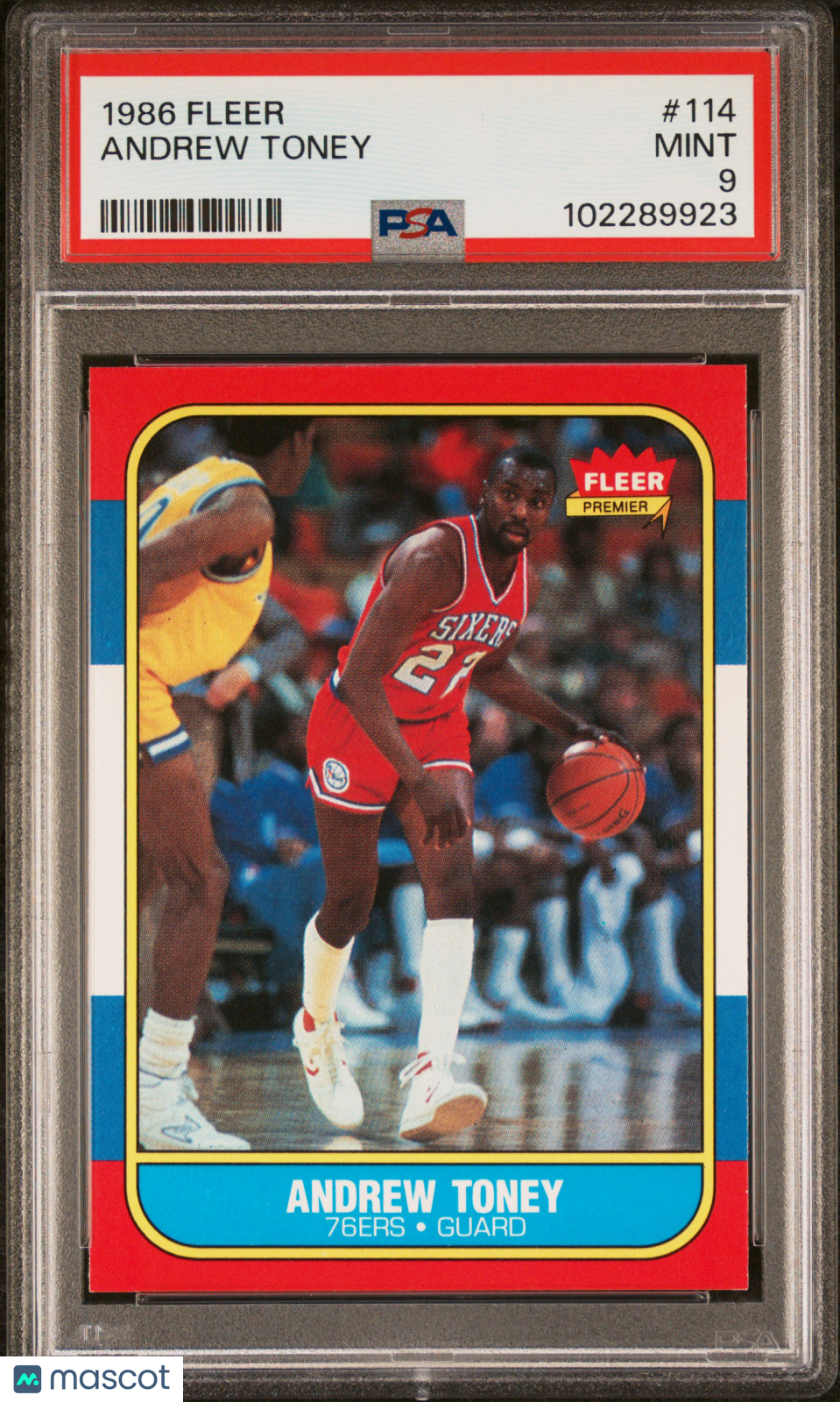 1986 Fleer Andrew Toney #114 PSA 9