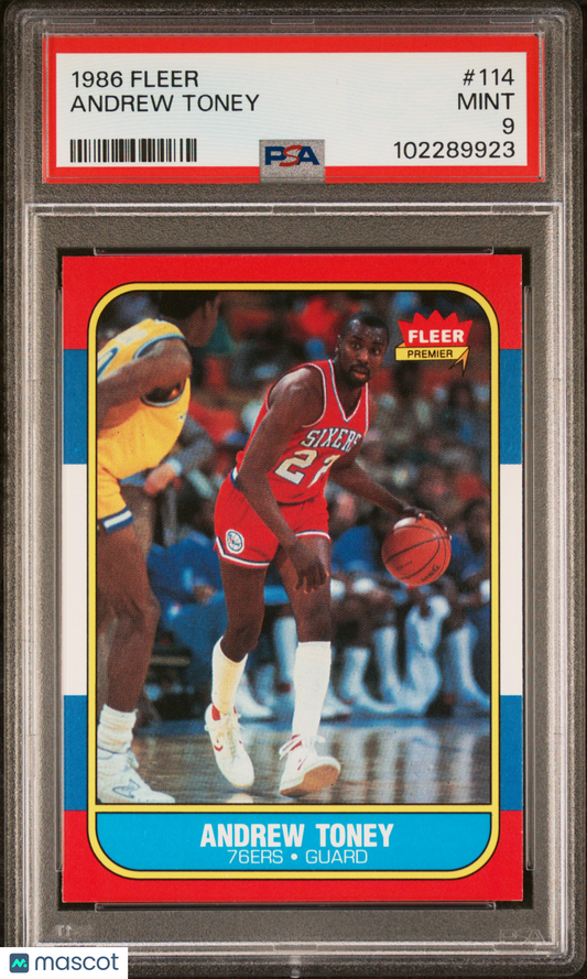 1986 Fleer Andrew Toney #114 PSA 9