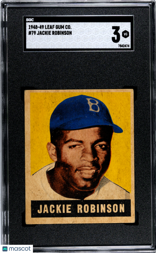 1948 Leaf Gum Co. Jackie Robinson #79 SGC 3