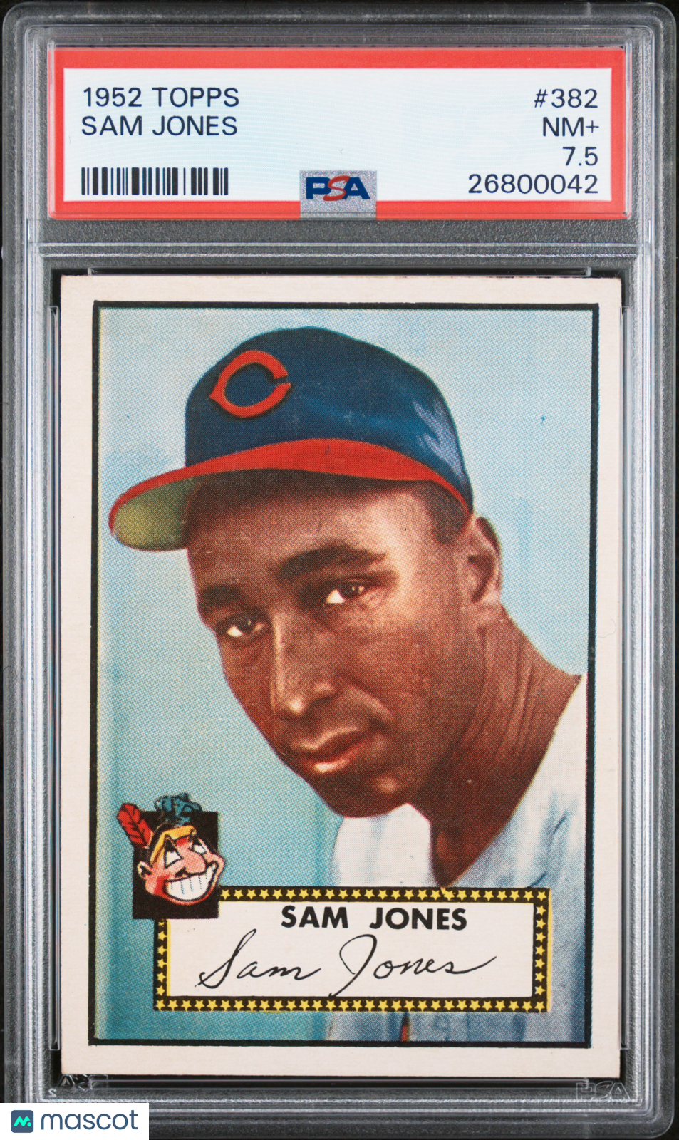 1952 Topps Sam Jones #382 PSA 7.5