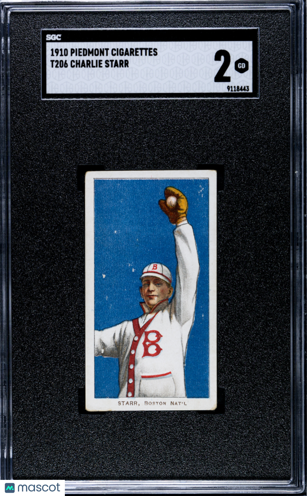 1910 Piedmont Cigarettes (T206) Charlie Starr SGC 2