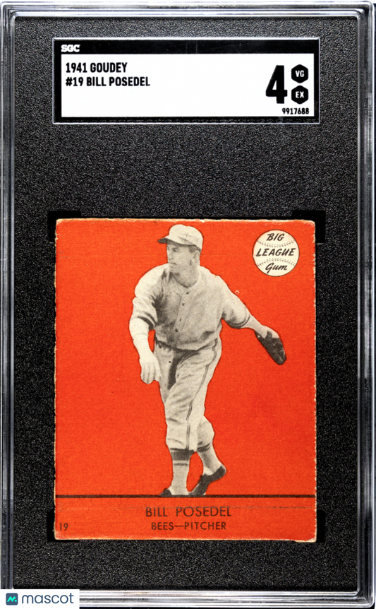 1941 Goudey Bill Posedel #19 SGC 4