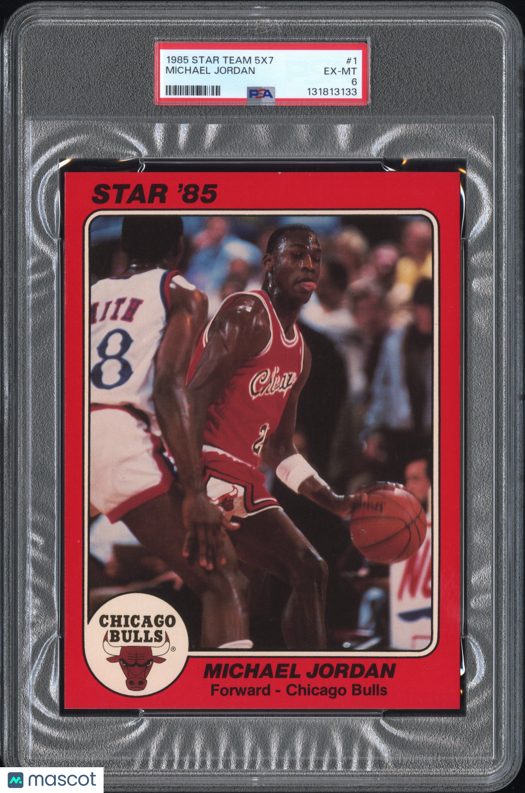 1985 Star Team Supers 5X7 Michael Jordan #1 PSA 6