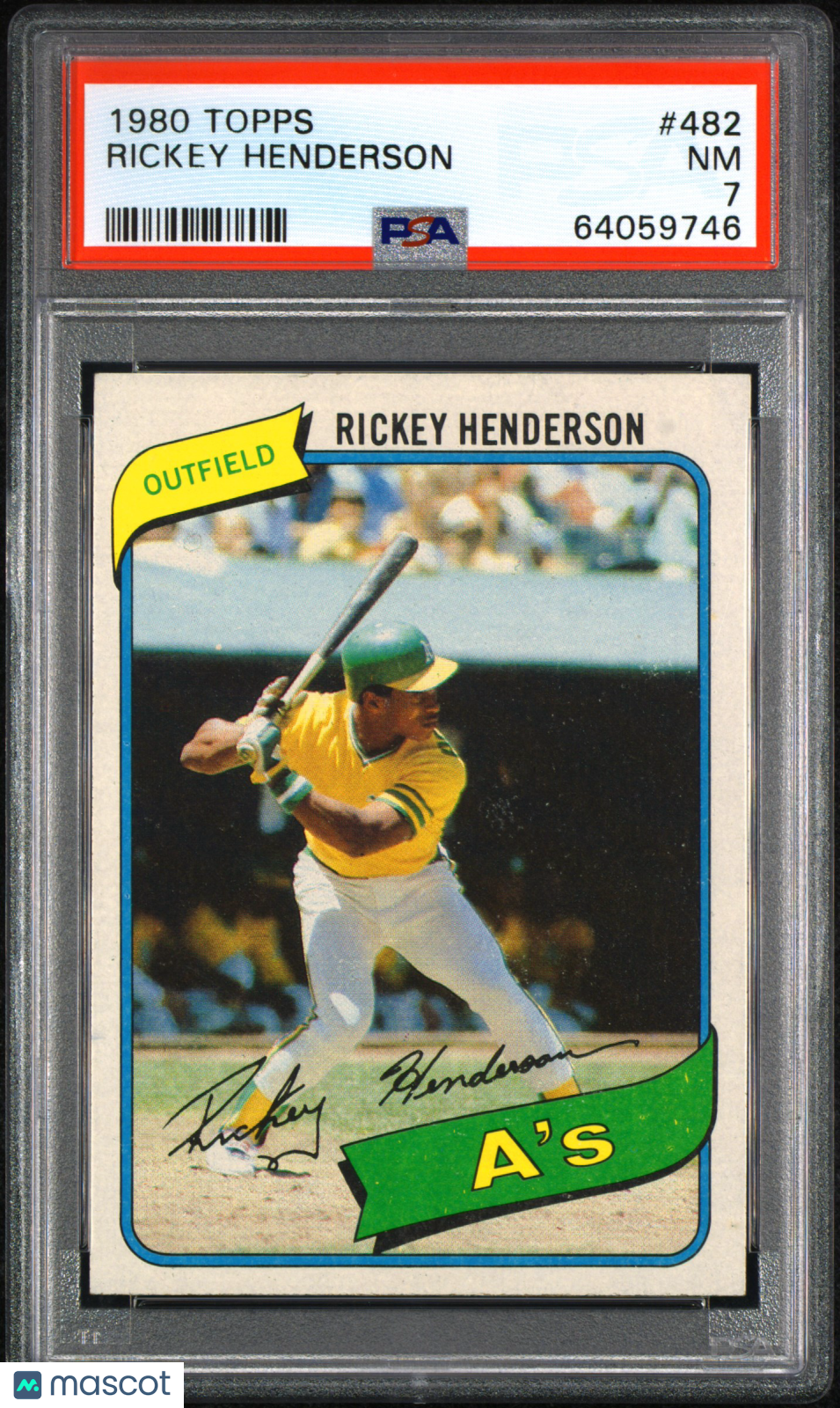 1980 Topps Rickey Henderson #482 PSA 7