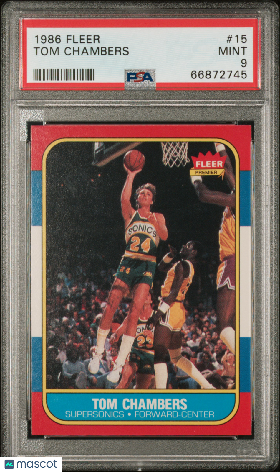 1986 Fleer Tom Chambers #15 PSA 9