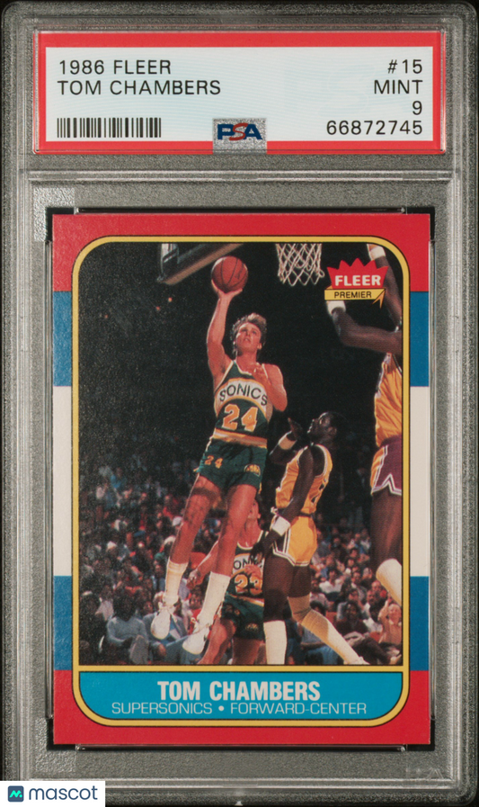 1986 Fleer Tom Chambers #15 PSA 9