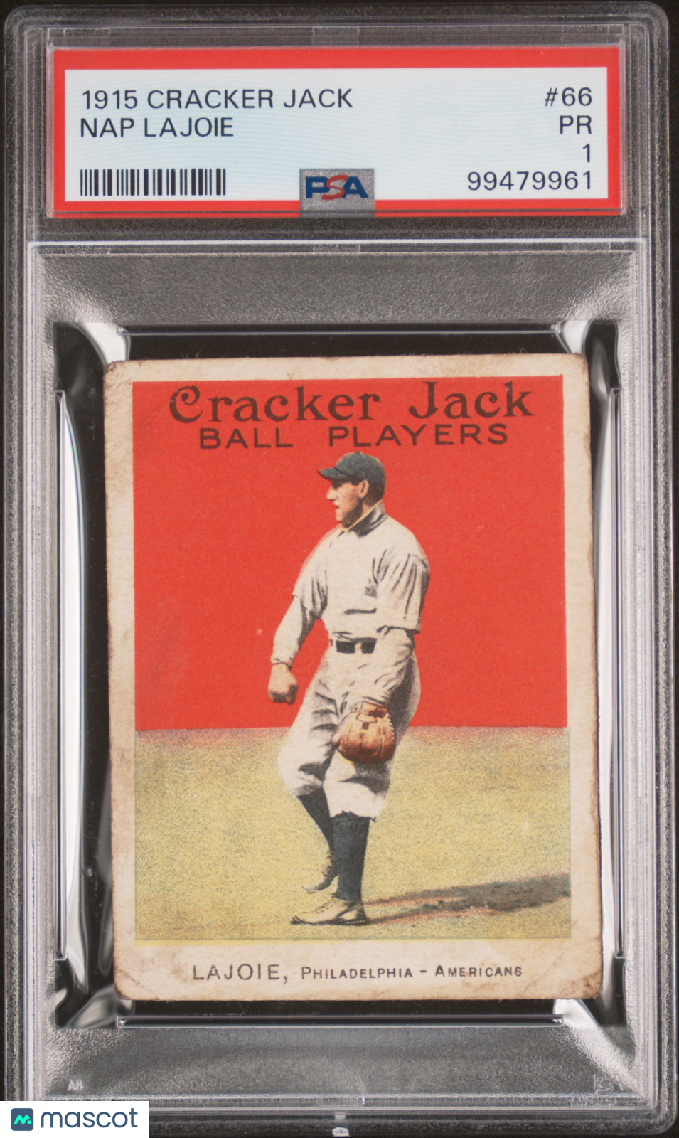 1915 Cracker Jack Nap Lajoie #66 PSA 1