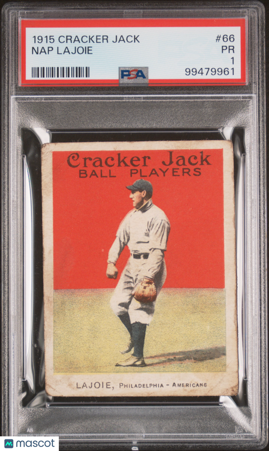 1915 Cracker Jack Nap Lajoie #66 PSA 1