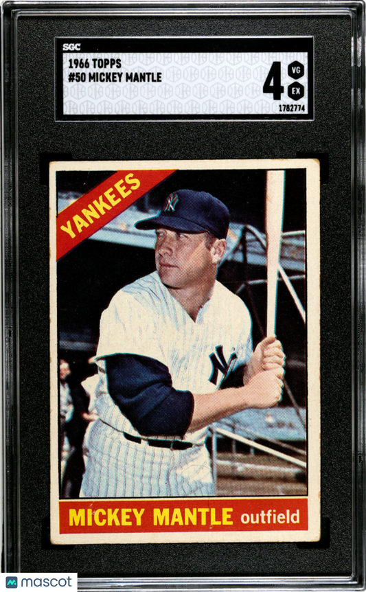 1966 Topps Mickey Mantle #50 SGC 4