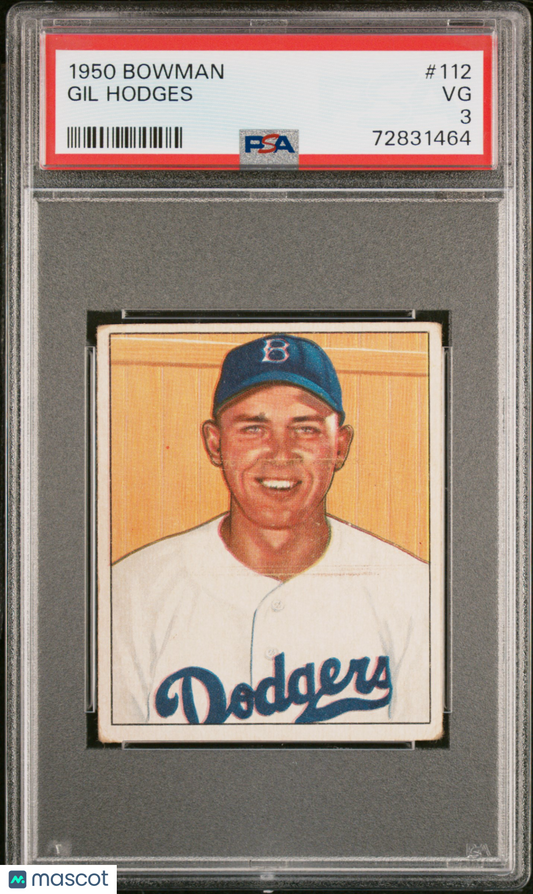 1950 Bowman Gil Hodges #112 PSA 3