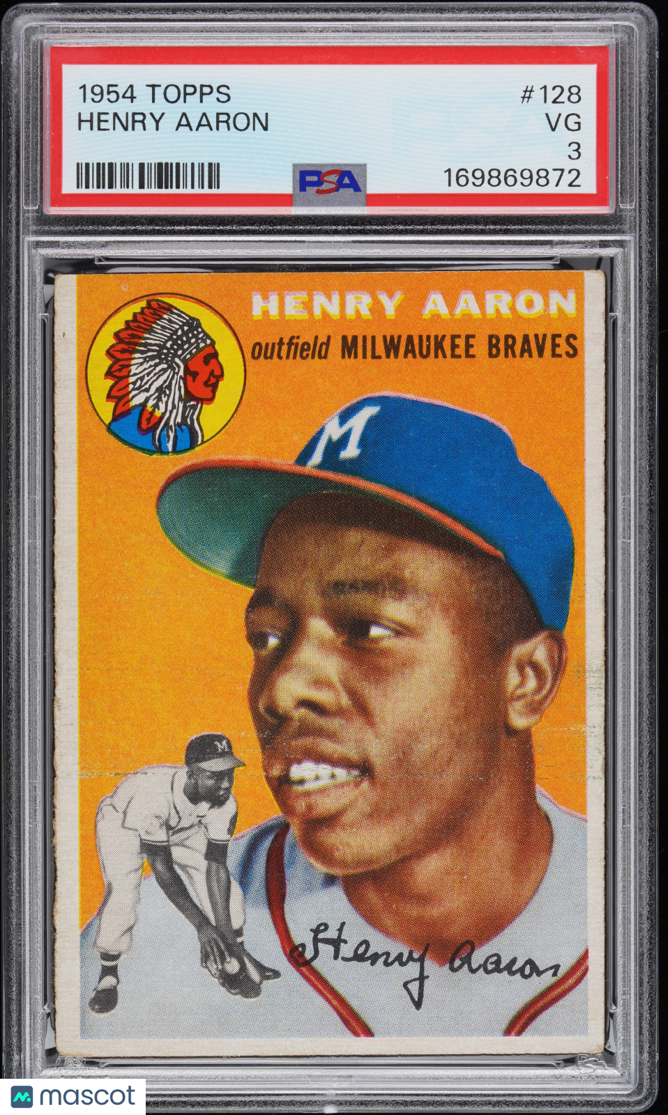 1954 Topps Henry Aaron #128 PSA 3