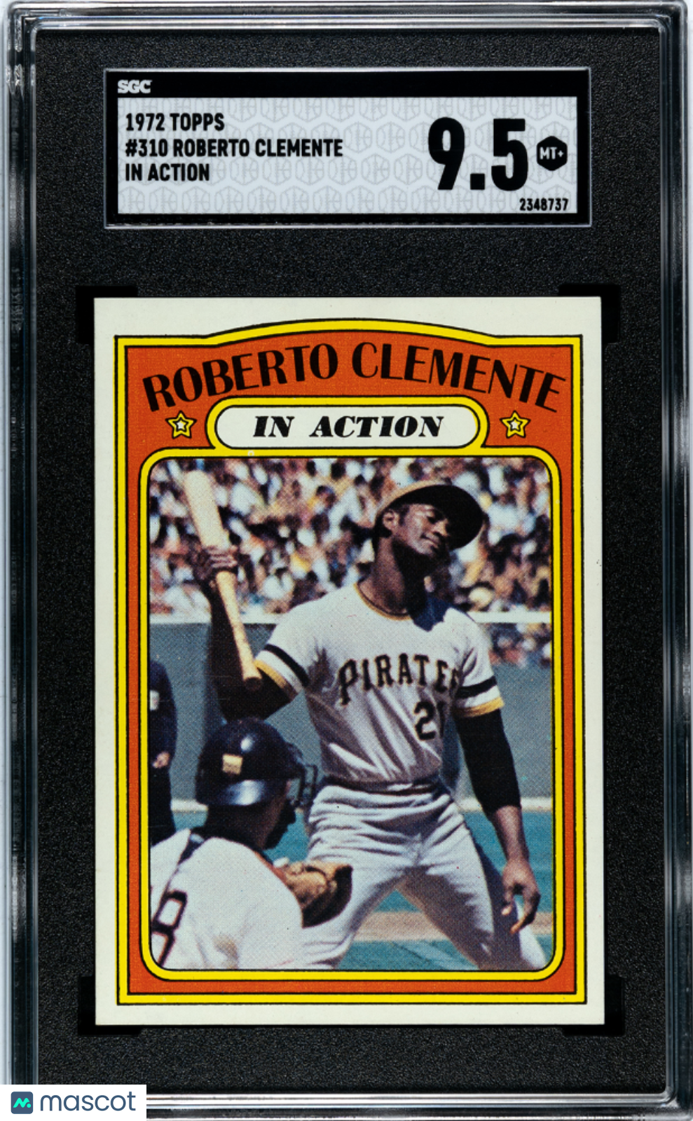 1972 Topps Roberto Clemente #310 In Action SGC 9.5