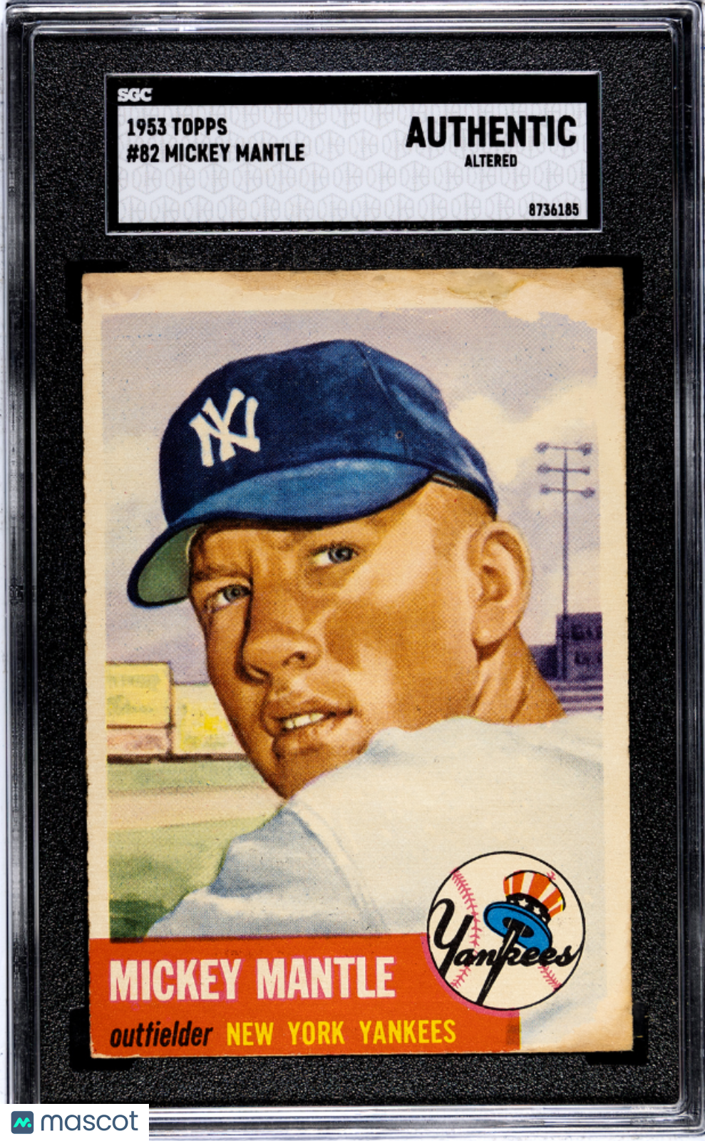 1953 Topps Mickey Mantle #82 SGC A
