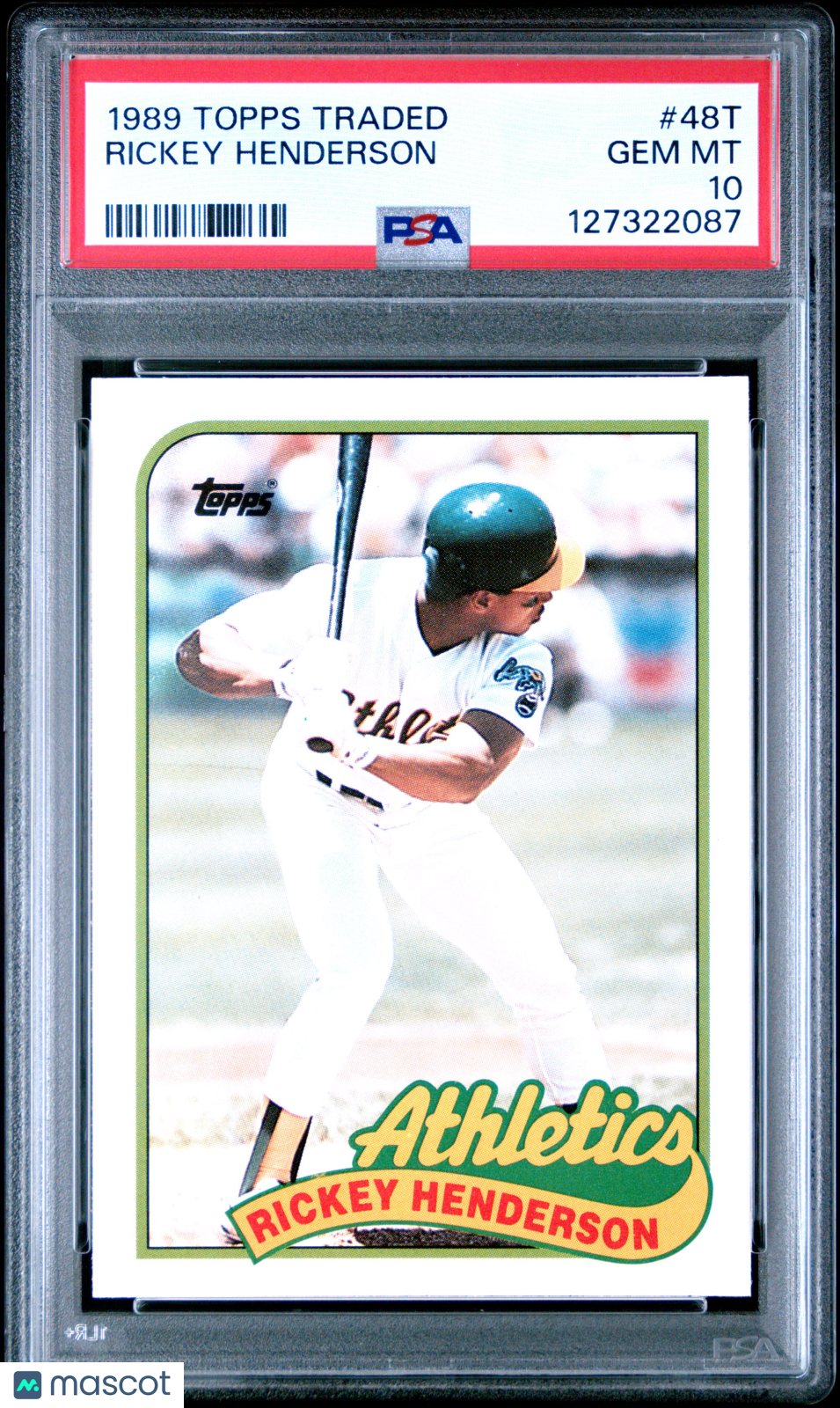 1989 Topps Traded Rickey Henderson #48T PSA 10