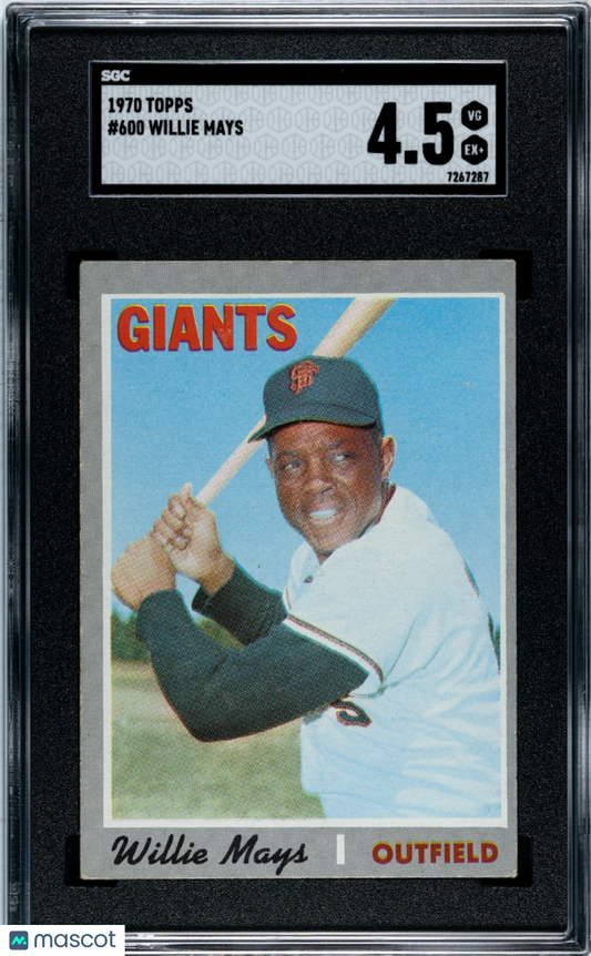 1970 Topps Willie Mays #600 SGC 4.5
