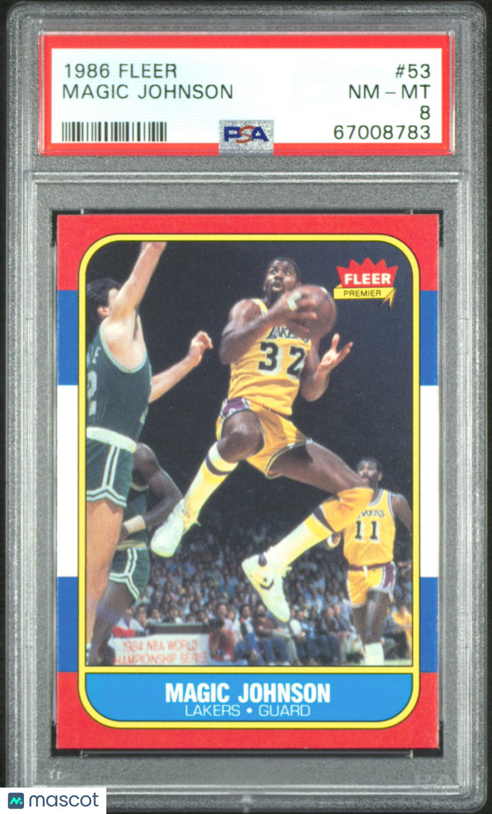 1986 Fleer Magic Johnson #53 PSA 8