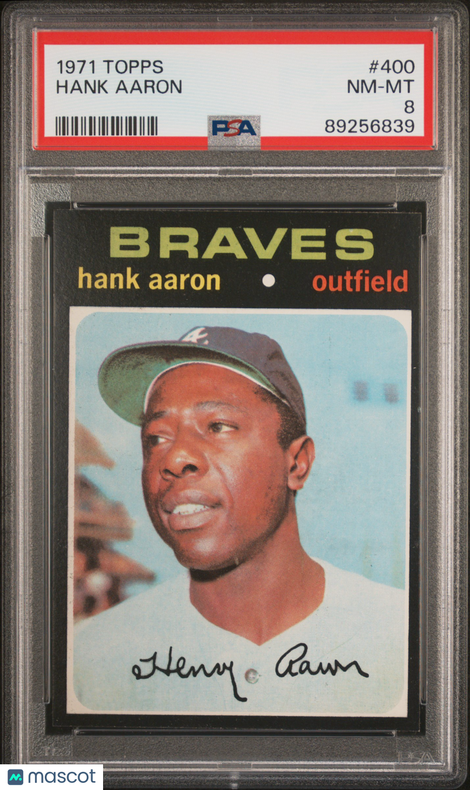 1971 Topps Hank Aaron #400 PSA 8