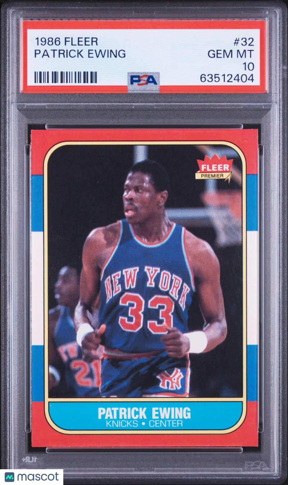 1986 Fleer Patrick Ewing #32 PSA 10