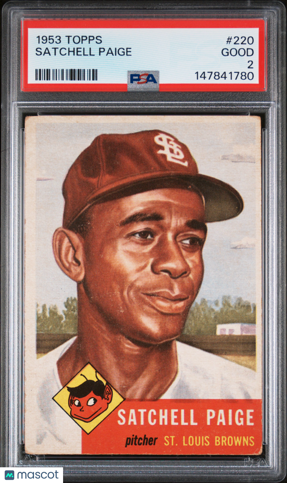 1953 Topps Satchell Paige #220 PSA 2