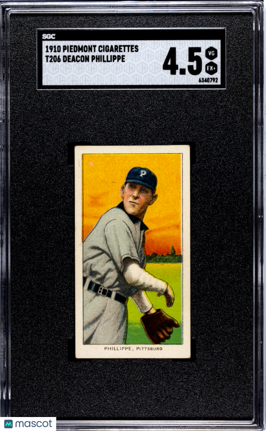 1910 Piedmont Cigarettes (T206) Deacon Phillippe SGC 4.5