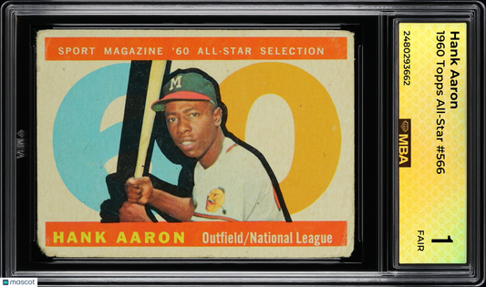 1960 Topps Hank Aaron #566 All-Star MBA 1