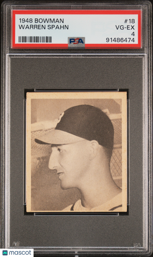 1948 Bowman Warren Spahn #18 PSA 4