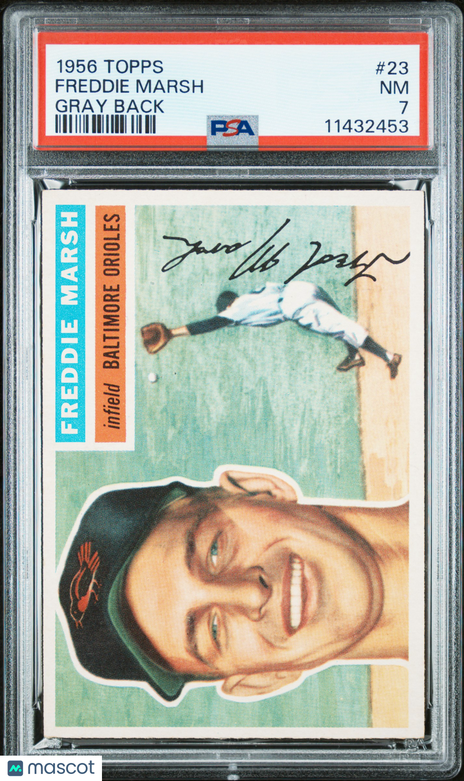 1956 Topps Freddie Marsh #23 Gray Back PSA 7