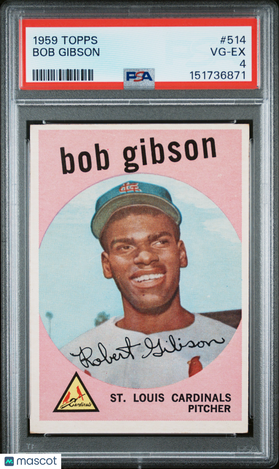 1959 Topps Bob Gibson #514 PSA 4
