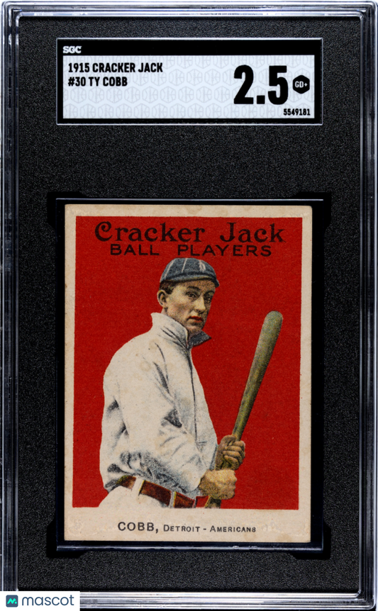 1915 Cracker Jack Ty Cobb #30 SGC 2.5
