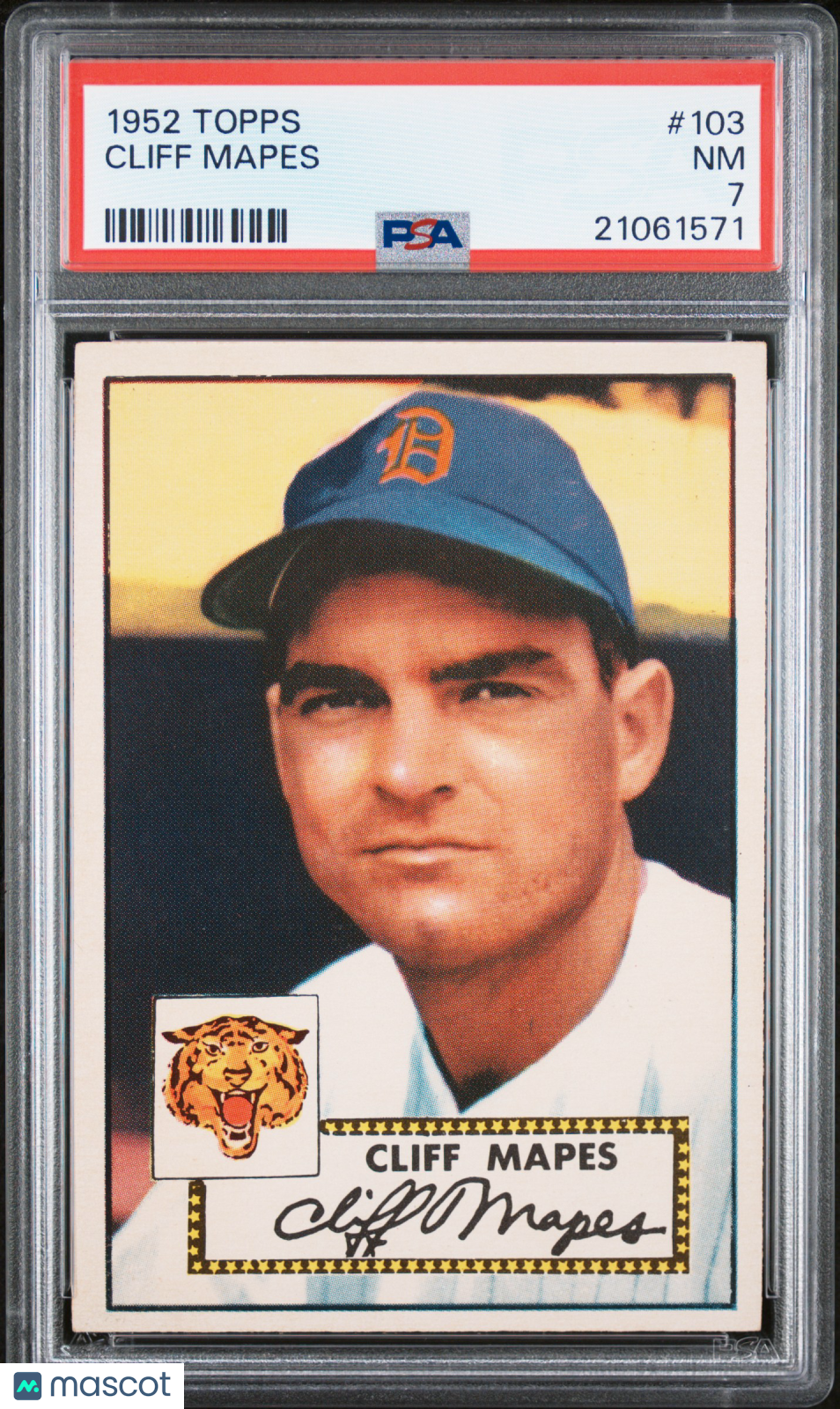 1952 Topps Cliff Mapes #103 PSA 7