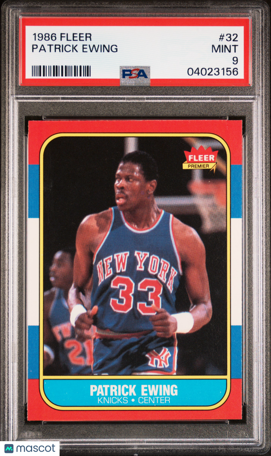 1986 Fleer Patrick Ewing #32 PSA 9