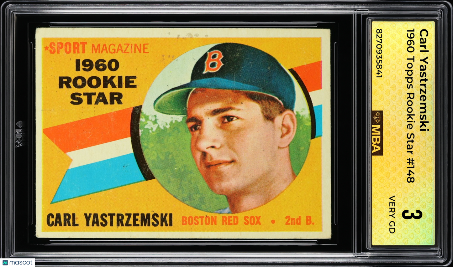 1960 Topps Carl Yastrzemski #148 Rookie Star MBA 3
