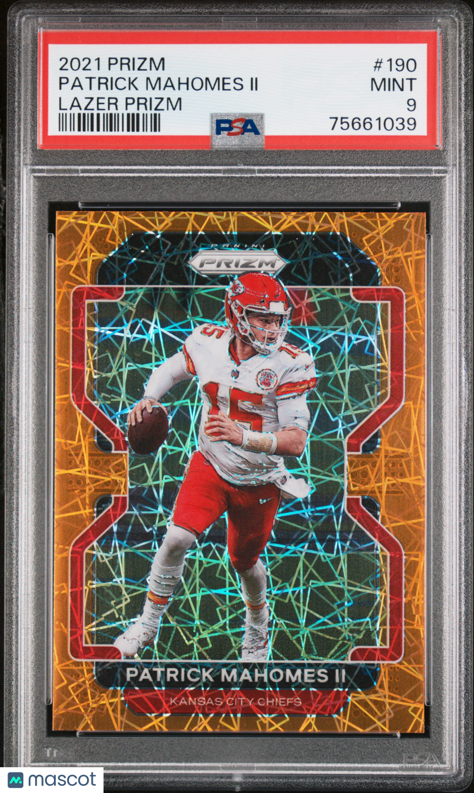 2021 Panini Prizm Patrick Mahomes II #190 Lazer PSA 9