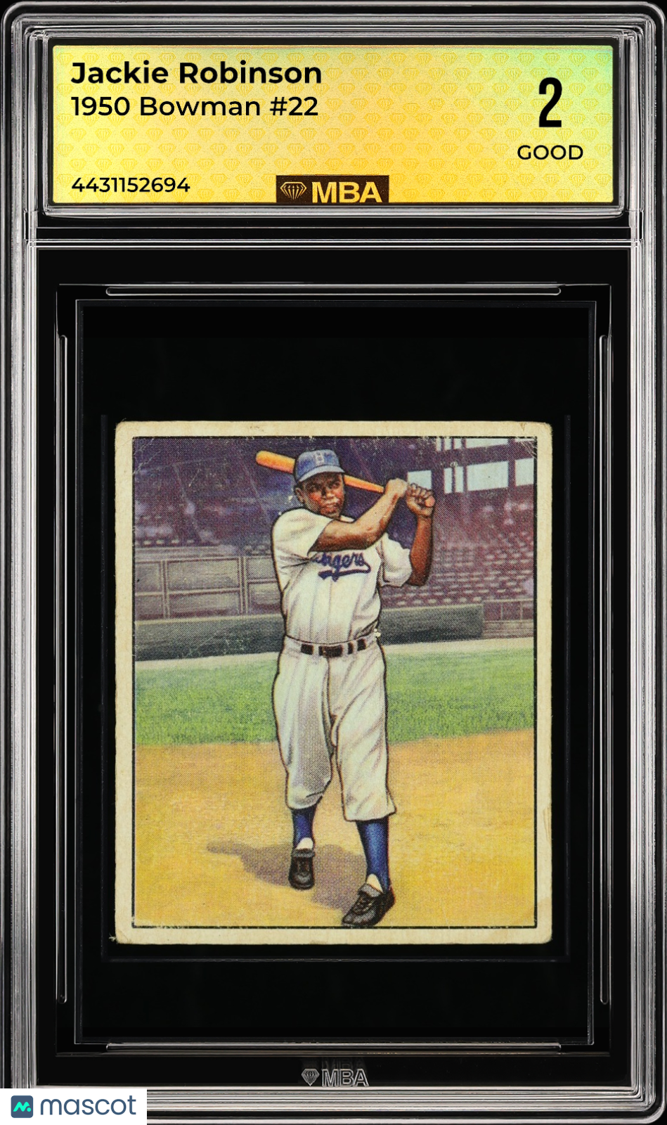 1950 Bowman Jackie Robinson #22 MBA 2