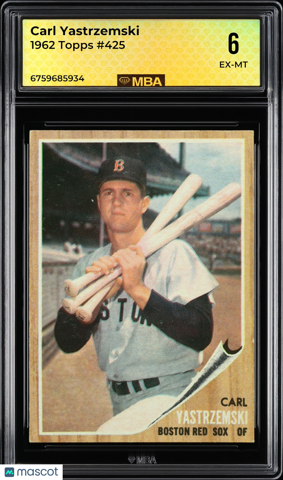 1962 Topps Carl Yastrzemski #425 MBA 6