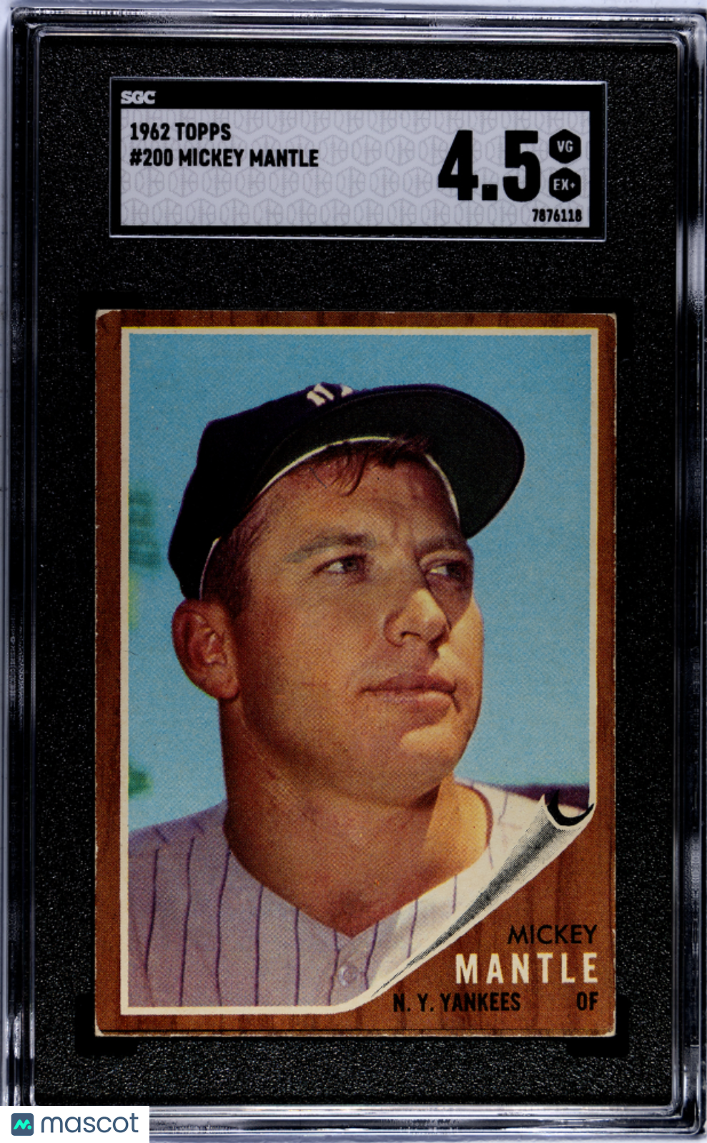 1962 Topps Mickey Mantle #200 SGC 4.5