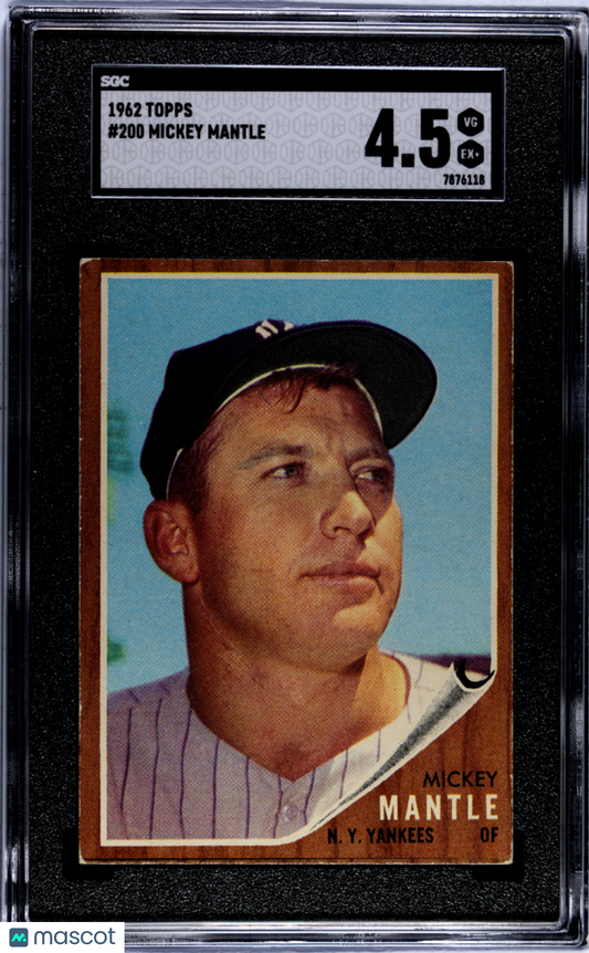1962 Topps Mickey Mantle #200 SGC 4.5