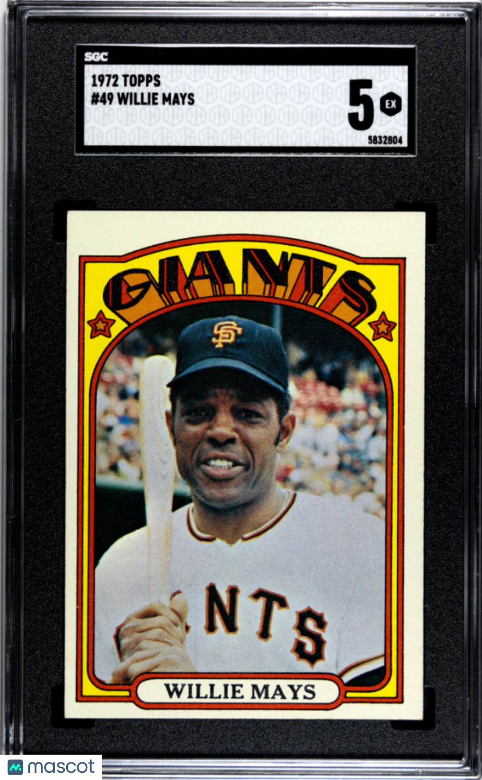 1972 Topps Willie Mays #49 SGC 5