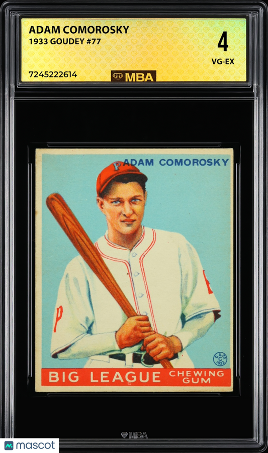 1933 Goudey Adam Comorosky #77 MBA 4