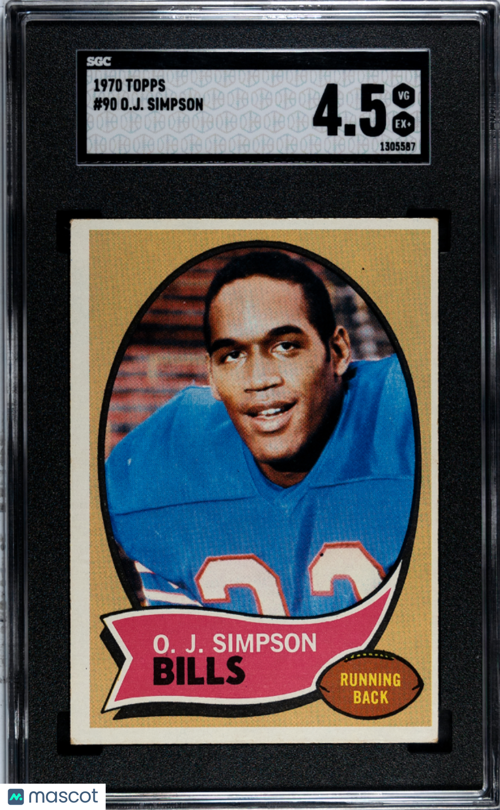1970 Topps Oj Simpson #90 SGC 4.5