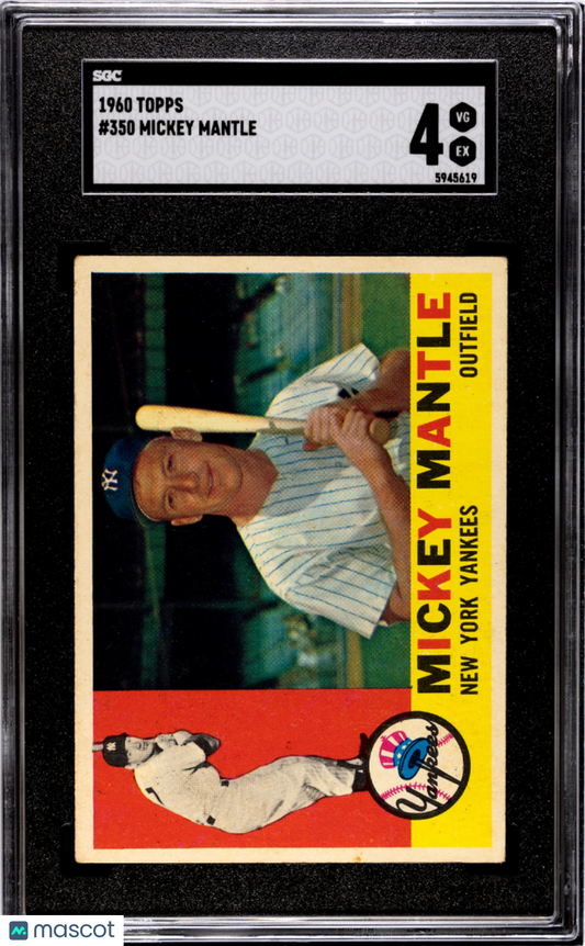 1960 Topps Mickey Mantle #350 SGC 4