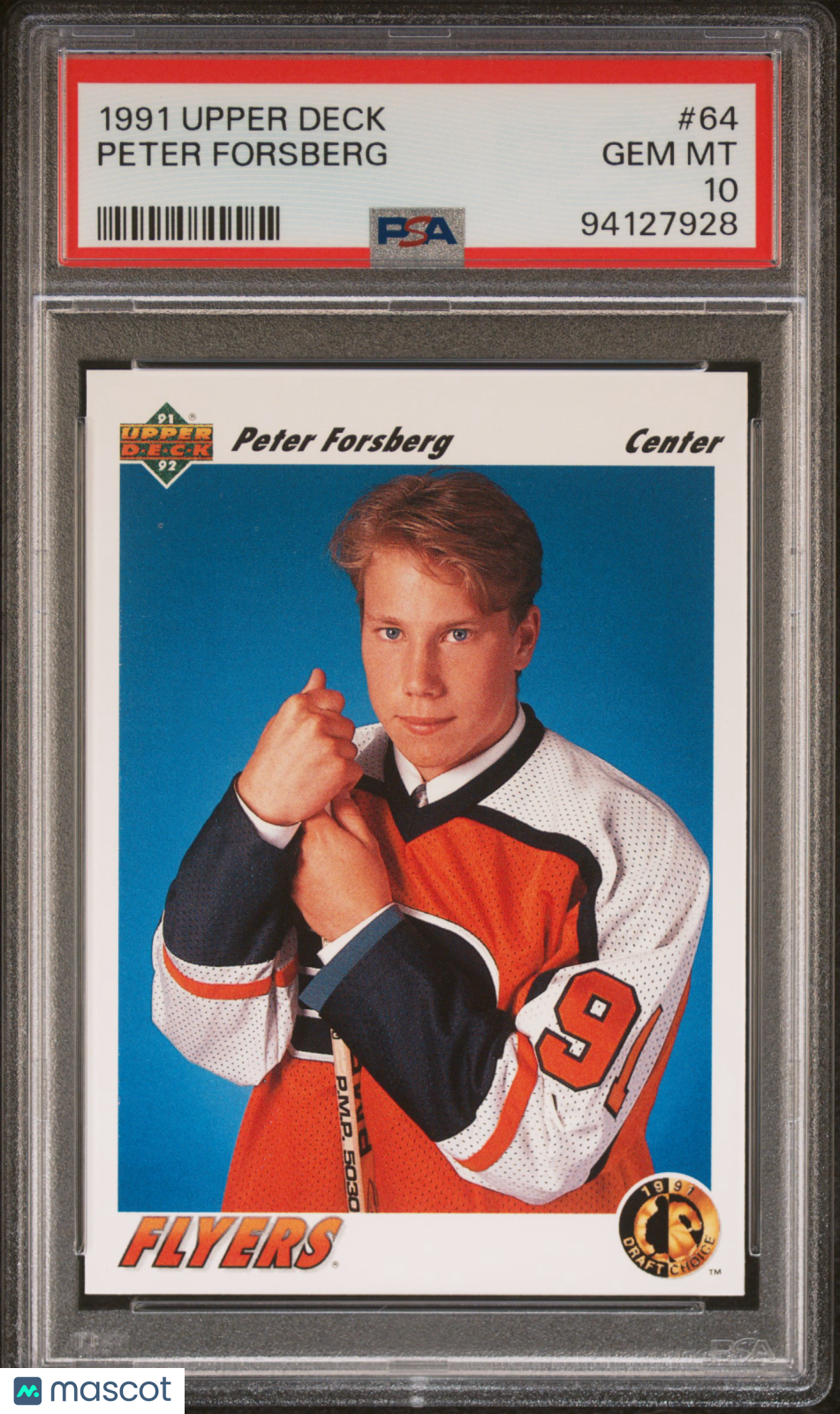 1991 Upper Deck Peter Forsberg #64 PSA 10