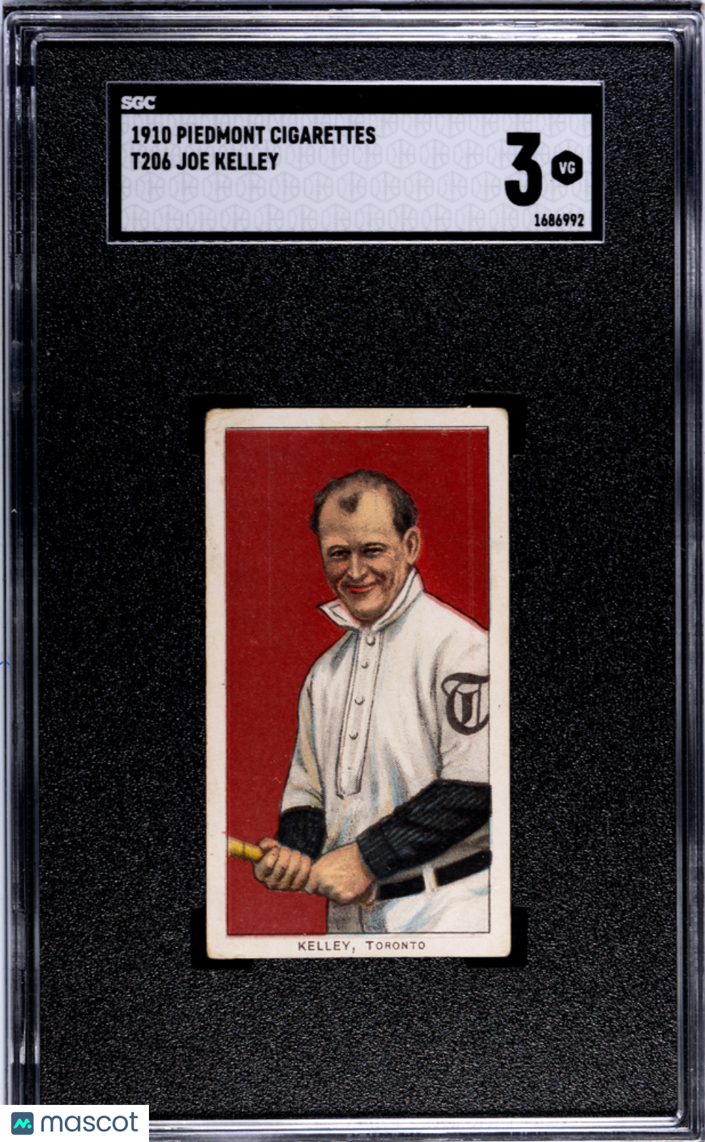 1910 Piedmont Cigarettes (T206) Joe Kelley SGC 3
